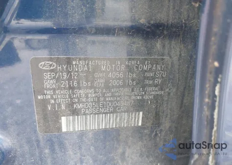 2013 Hyundai Elantra Gt из США, поврежденный, VIN KMHD35LE1DU049487